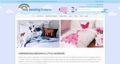 Desktop Screenshot of kidsbeddingdreams.com