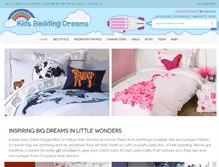 Tablet Screenshot of kidsbeddingdreams.com